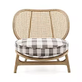 Rattan Accent Chair with Wooden Frame Modern Design for Comfortable Seating