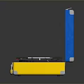 Yellow Case Portable Record Player Blue Lid with Microphone Stand With Ukraine Lifestyle Accessory