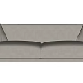 Modern double sofa multiplayer sofa 3d model