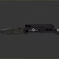 SOG Folding Knife With Black Handle Serrated Blade And Emblem Design