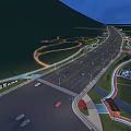 Municipal Road Design With Wide Lanes Green Belts Street Lamps And Scenic Surroundings