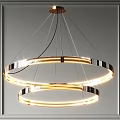 Modern Multi Layered Chandeliers With Illuminated Circular Rings And Crystal Accents