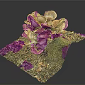 Decorative Mushroom Shaped Household Item With Layered Pink Brown Caps And Decorative Base
