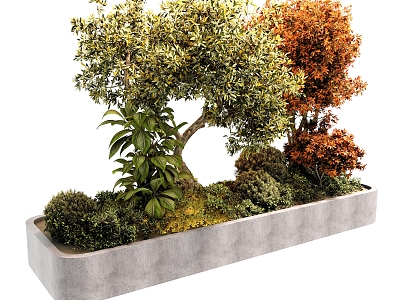 plant flower pond flowers and plants 3d model