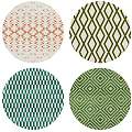 Round Rugs With Geometric Patterns In Various Colors And Designs 3d model