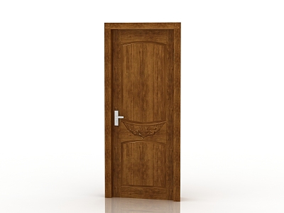 Modern Interior Door Solid Wood Door 3d model