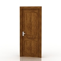 Modern Interior Door Solid Wood Door 3d model