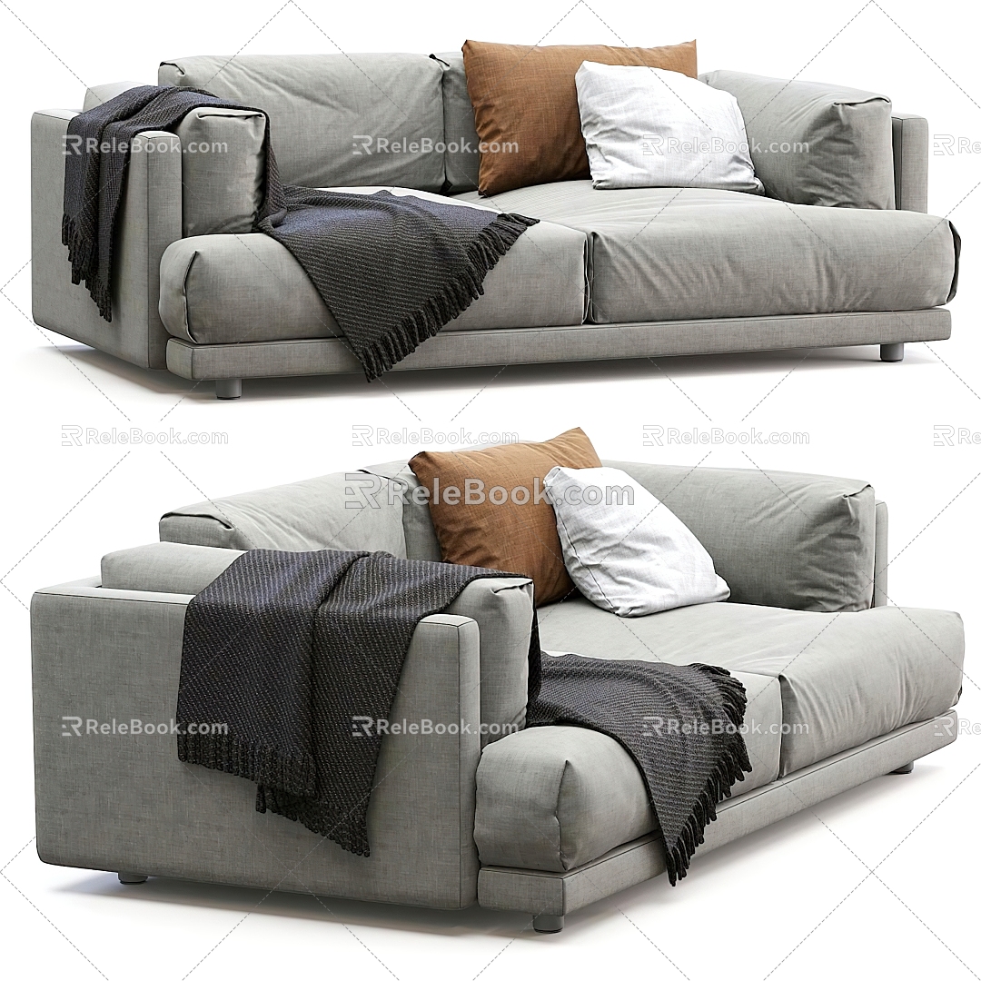 Double sofa sofa leisure sofa Flexform 3d model