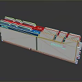ASUS STRIX Computer RAM Module With Blue Red Heat Sink Design For Desktop Systems