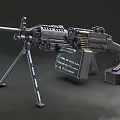 M249 machine gun machine gun fully automatic weapon 3d model