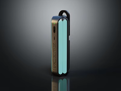 Portable Electronic Device With Loop Handle And Lighted Blue Panel Design 3d model
