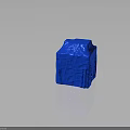 Equipment Covered With Blue Protective Cover And Square Shape Design