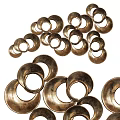 Modern Metal Circular Wall Decor With Layered Rings And Shiny Finish