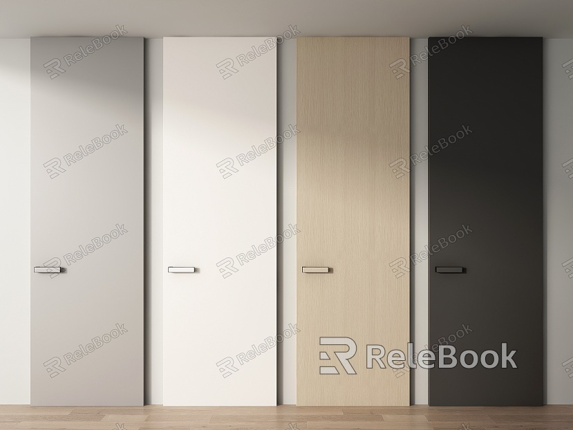 Modern swing door single door model