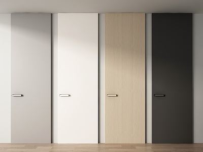 Modern swing door single door 3d model