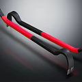 Heavy Duty Black And Red Pry Bars For Construction And Demolition Work