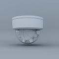 White Dome Projection Monitoring Camera With Transparent Cover And Black Internal Structure