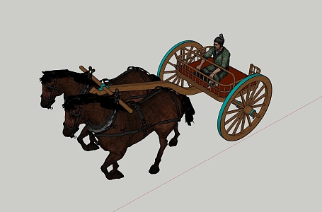 Chinese carriage 3d model