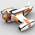 LEGO Toys Spaceship Space Ship Space Warship Fighter Aircraft Airliner 3d model