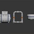 Industrial Mechanical Pipe Fittings With Cylindrical Metal Components Structure