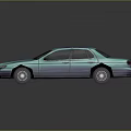 Teal Sedan Car With Shiny Glossy Exterior And Reflective Surface On Dark Background