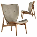 Modern Accent Chair With Wooden Frame Tufted Beige Fabric And Minimalist Design Details