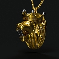 Necklace Lion Head Necklace Lion King 3d model