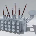 Industrial High Voltage Power Equipment With Cylindrical Radiators And Insulator Rods