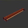 Red Long Strip Metal Part With Smooth Surface And Metallic Finish