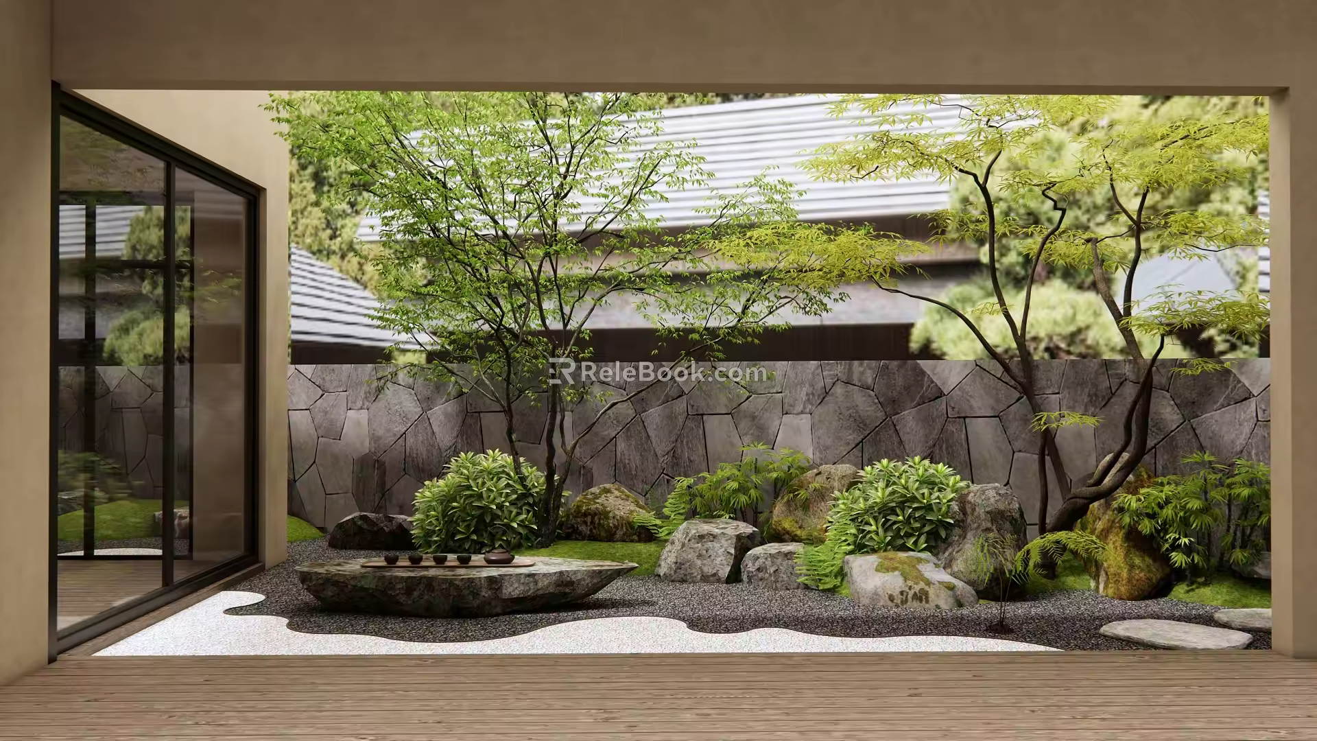 Modern Courtyard Garden 3d model