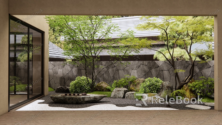 Modern Courtyard Courtyard Garden model