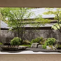 Modern Courtyard Garden 3d model