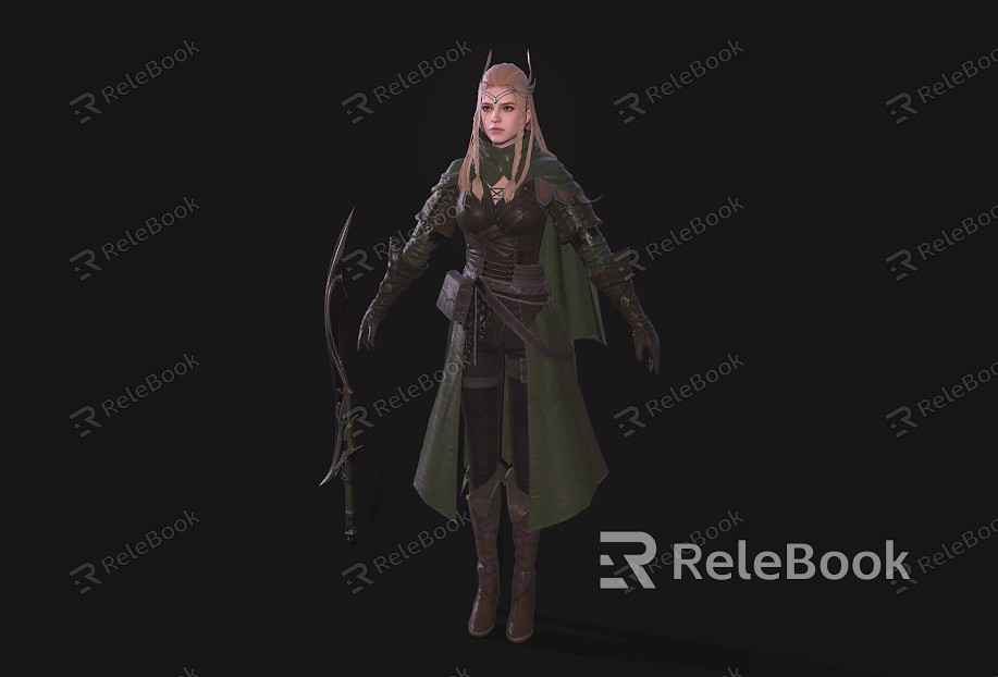 Medieval female warrior woman foreigner model