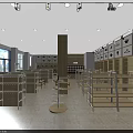 Retail Store Interior Featuring Wooden And Metal Shelves Display Tables And Ceiling Lighting