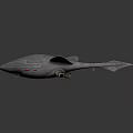Futuristic Concept Vehicle With Streamlined Silver Design Transparent Cockpit And Aerodynamic Fins
