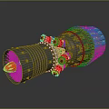 modern engine jet engine jet engine 3d model