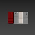 Refrigerator Double Door Refrigerator Single Door Refrigerator 3d model