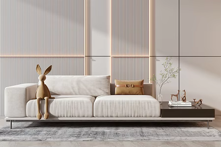 modern double sofa 3d model