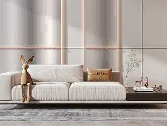 modern double sofa 3d model