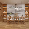 Wooden Tobacco and Liquor Store Interior with Wines Beverages Shelves Tables Seating and Decorative Painting