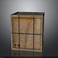Sturdy Wooden Storage Crate With Cross Straps For Secure Equipment Transport And Storage