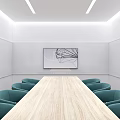 Modern Public Office Space Interior Design With Glass Doors Entrance Steps And Office Furniture