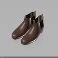 Brown Chelsea Boots Classic Design With Elastic Sides And Smooth Upper Surface