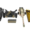 Military Weapons Collection Featuring Tank Guns Artillery Cannons And Ammunition Shells