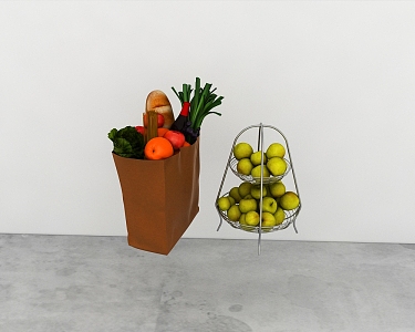 fruits and vegetables 3d model