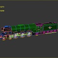 vintage train steam train train carriage locomotive head steam car carriage train vehicle 3d model