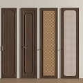 Different Designed Brown Wooden Doors With Various Panel Patterns For Home Interior