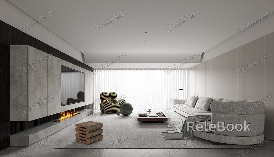 modern living room model