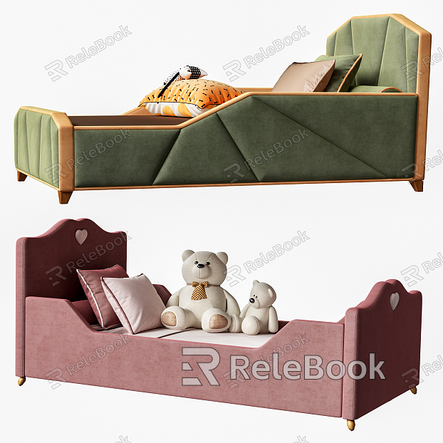 Modern Single Bed Children's Single Bed Combination model