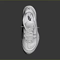 White Sports Sneakers With Mesh Upper And Comfortable Cushioned Sole Design